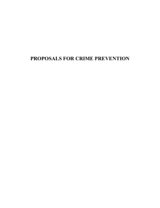 (Sample #1 - Executive Summary for Funding “Crime Prevention”)