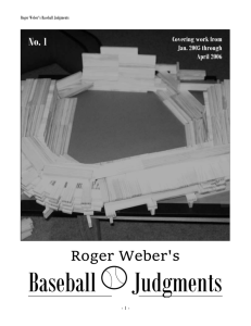 Roger Weber's Baseball Judgments Judgments Baseball Babe Ruth