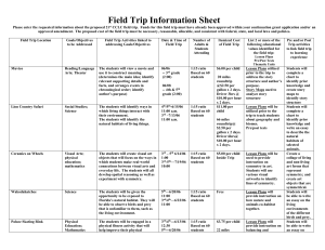 Village Field Trip Information Sheet1