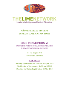 LIME Connection VI – MĀORI MEDICAL STUDENT