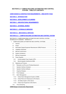 1 campus building automation and control systems