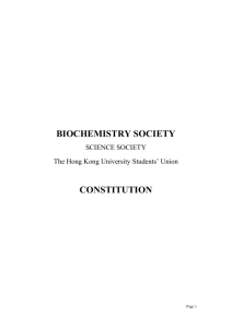 Biochemistry Society Constitution