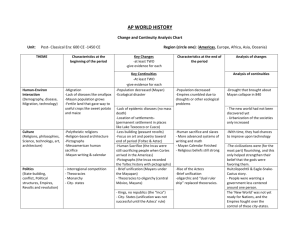 AP WORLD HISTORY Change and Continuity Analysis Chart Unit