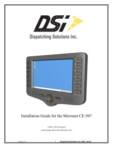 Installation Guide for the Micronet CE-507