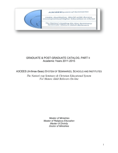 CPCS Graduate and Post-Graduate Catalog