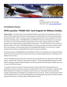 'THANK YOU' Card Program for Military Families