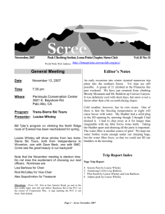 April 1999 SCREE - Jim and Louise Wholey's website