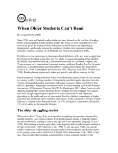 When Older Students Can't Read