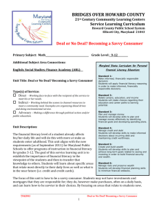 Financial Literacy Template