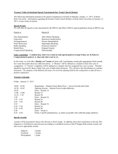 Treasure Valley Invitational Speech Tournament