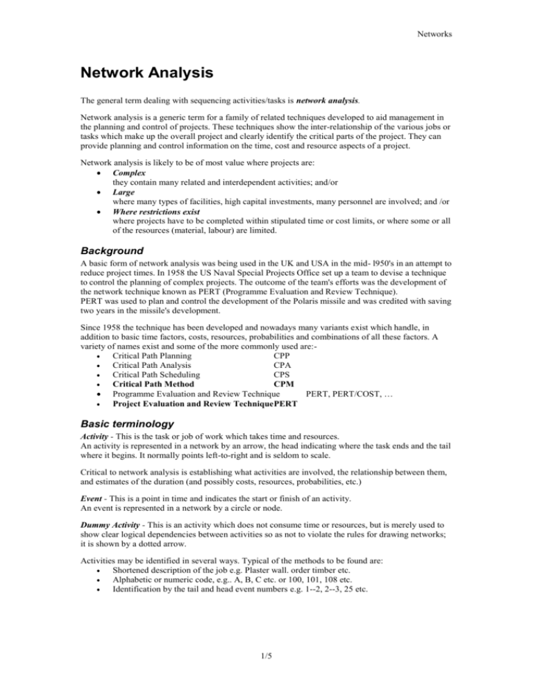 network analysis research questions