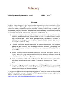Solicitation Policy - Salisbury University
