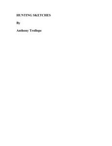 HUNTING SKETCHES by Anthony Trollope