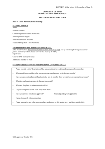 postgraduate report form