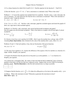 Chapter 4 Review Worksheet #1