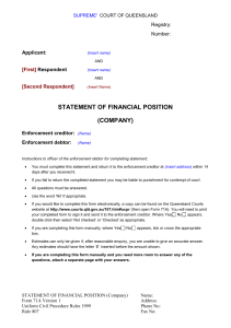 Statement of financial position - Company