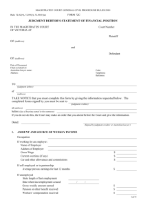 Statement of Financial Position Form 72C