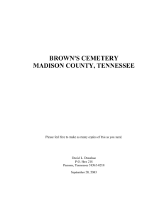 Brown's Cemetery, Madison County, Tennessee