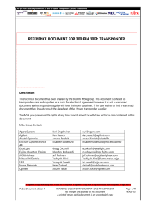Reference Document for 300 Pin 10Gb Transponder