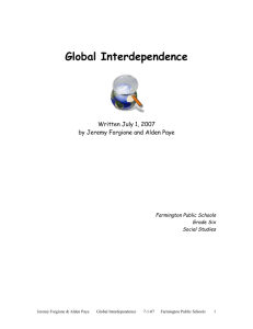 Global Interdependence - Farmington Public Schools