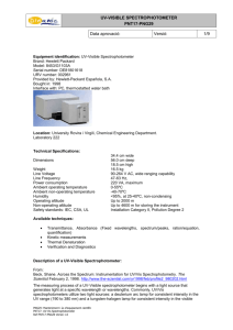 Description of a UV-Visible Spectrophotometer
