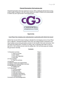 CGC Business plan - Cherwell Gymnastics