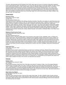 Agri-Tourism sites and markets around the region