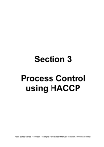 HACCP audit tables - National VET Content
