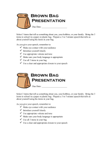 Brown Bag - Teacherpage