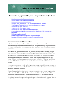 Restorative Engagement Program FAQs