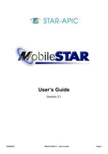2. Functionality of MobileSTAR - STAR-APIC