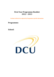 First Year Induction Booklets