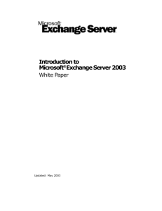 Overview of Exchange Server 2003