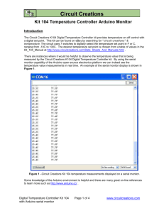 Kit 104 Arduino Temperature Monitor Project