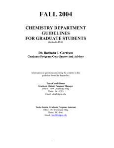 Fall 2004 Guidelines Doc - Penn State Department of Chemistry