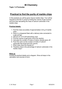Topic1 Finding the purity of marble chips