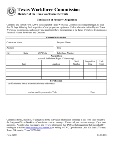 Notification of Property Acquisition