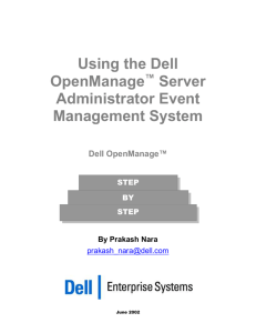 Using the OpenManage Server Administrator Event Management