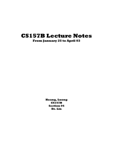 CS157B-4 Mid Lecture Notes - Department of Computer Science