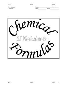 AcademicChemical Formulas All Worksheets