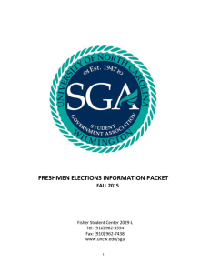 FRESHMEN ELECTIONS INFORMATION PACKET FALL 2015