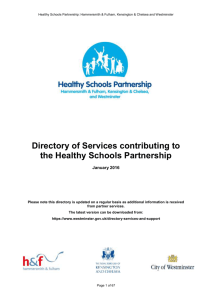 HSP Directory Tri-borough - Health Education Partnership