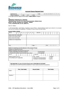 Annexure 10.1 : Account Closure Request Form