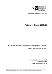 Business Information Management - e:Vision