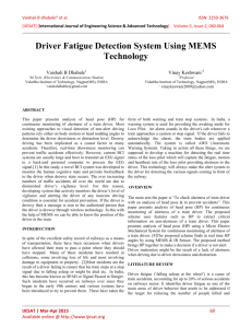 Driver Fatigue Detection System Using MEMS Technology