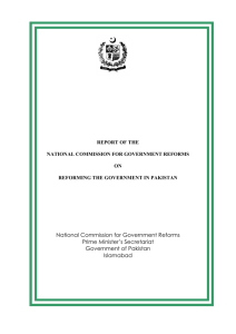 CHAPTER – I - National Commission for Government Reforms