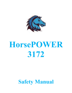 HorsePOWER 3172 Safety Manual Table of Contents Title Page