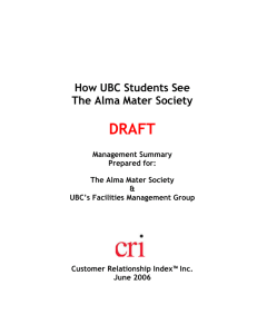 CRI Survey Draft Report - Alma Mater Society of UBC