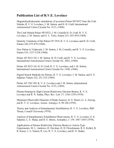 Publication List of R.V.E. Lovelace Magnetohydrodynamic