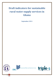 Draft indicators for sustainable rural water supply services in Ghana